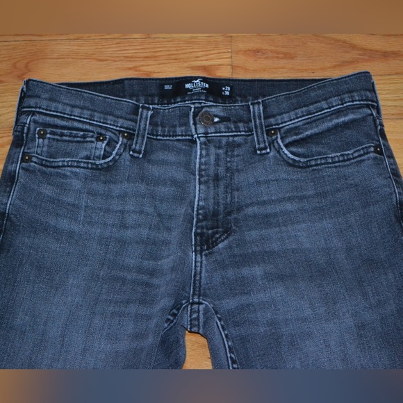Men’s Hollister faded black denim skinny jeans, size 29”x30” - Picture 3 of 14